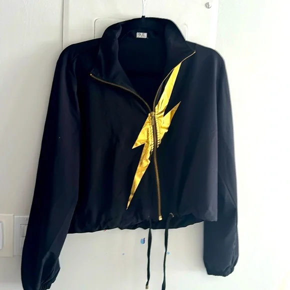 925 fit Strike A Pose Lightning Bolt Graphic-Print Jacket - Picture 2 of 4